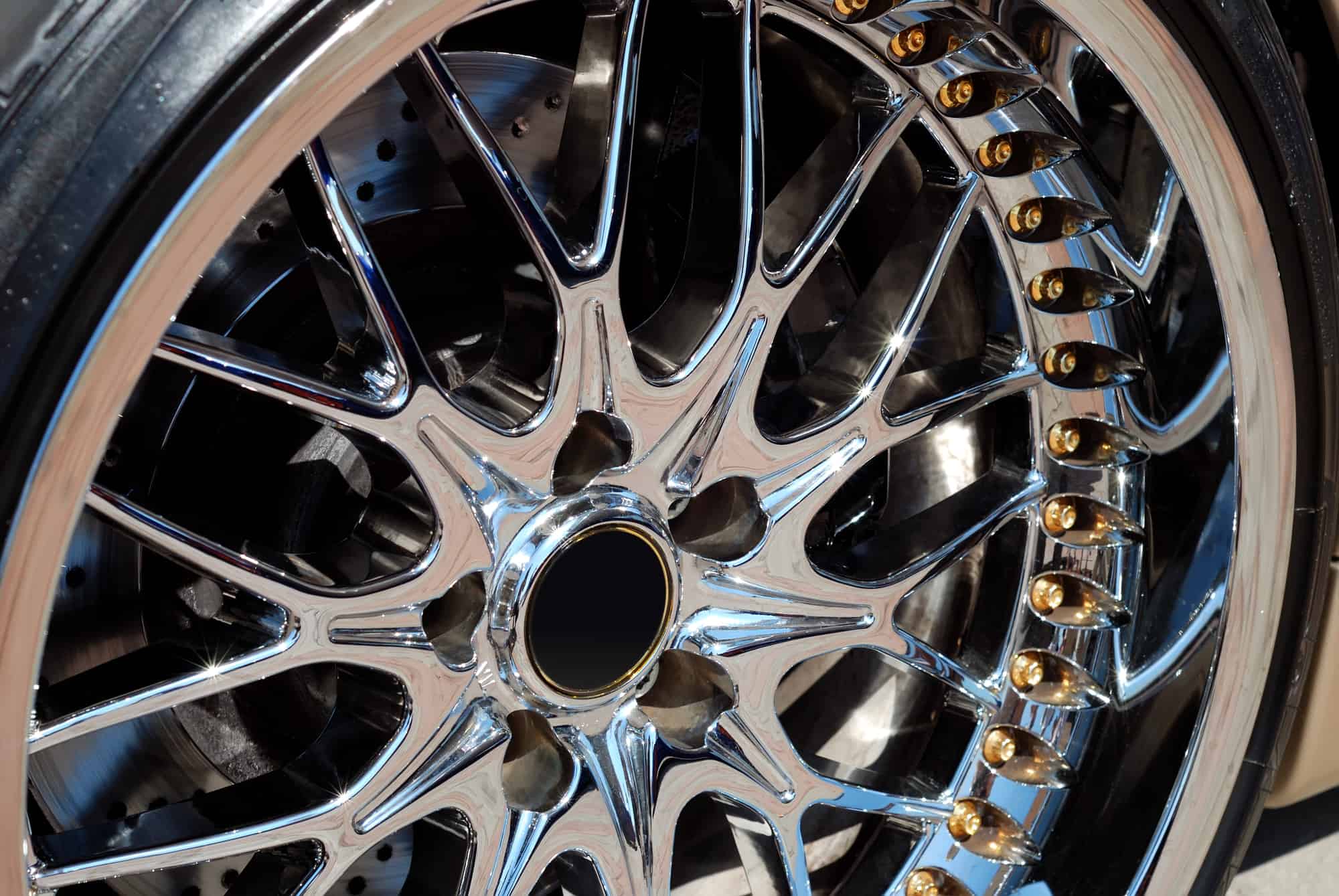 clean chrome wheels